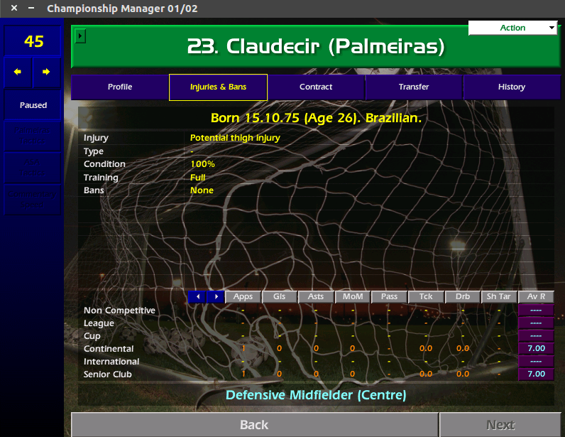 best players in championship manager 01/02